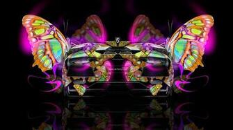 Lamborghini Aventador Back Fantasy Butterfly Car El