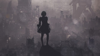 Nier Automata World Collapsing 4k Laptop Full HD 1080p Wallpaper Image