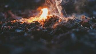Wallpaper Bonfire Fire Ashes
