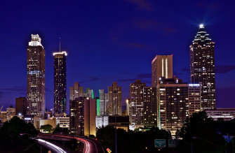Atlanta Skyline Night City Wallpaper
