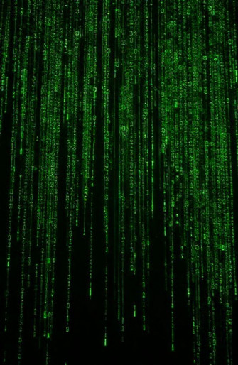 Matrix Binary Code Falling Wallpaper