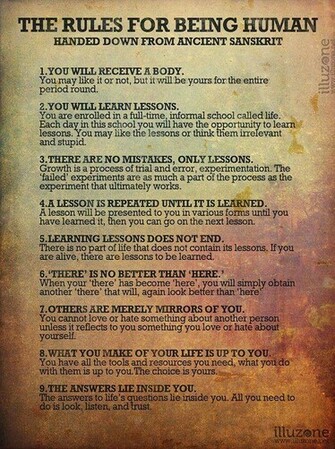Motivational Wallpaper On Rules Of Being Human Ancient Sanskrit