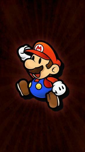 Mario Jumping iPhone Wallpaper