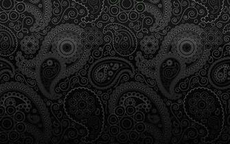 Black Textures Paisley Wallpaper