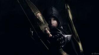 Person On Black Hoodie Holding Bow Graphic Wallpaper The Elder