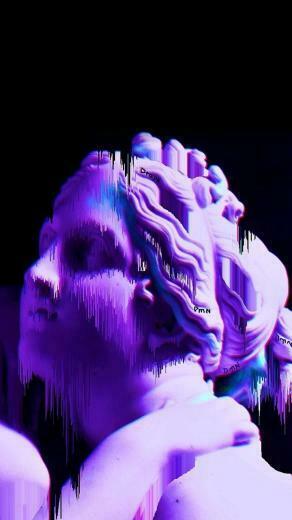 Baran On Skull In Art Alevel Vaporwave Wallpaper