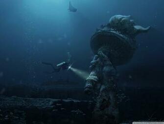 Underwater Ruins 4k HD Desktop Wallpaper For Ultra Tv