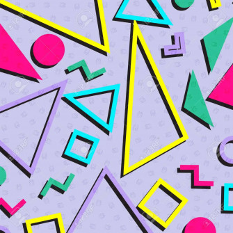 90s Style Grey With Shapes Wallpaper
