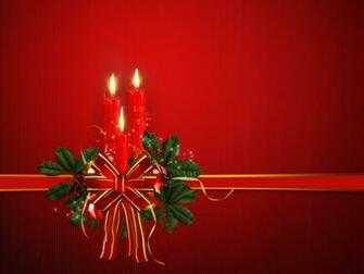 Red Gold And Green Desktop With Candles