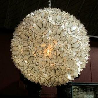 Capiz Shell Lotus Hanging Lantern Large Remodelista
