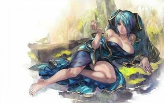 Sona Lol League Of Legends Sexy Cleavge Girl Champion Wallpaper HD