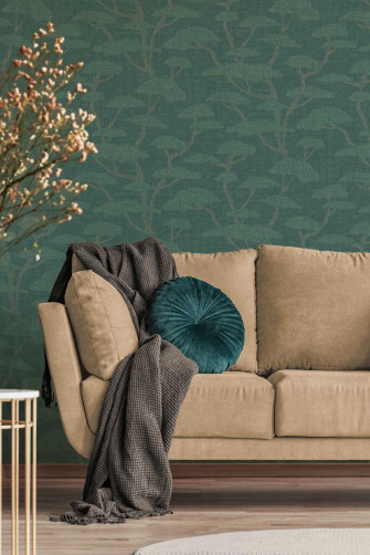 Natural Wallpaper Tree Design Pine Asia Style Online