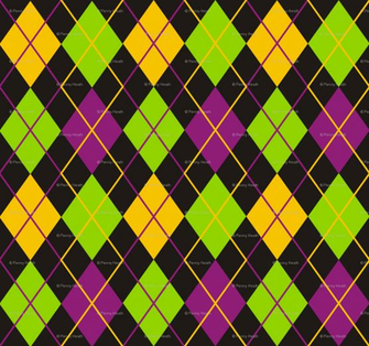 Mardi Gras Fat Tuesday Black Argyle Wallpaper Pennyroyal