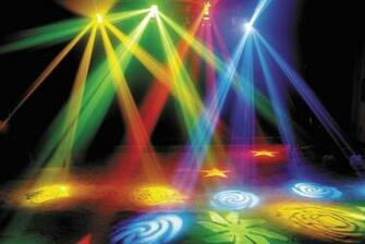 Strobe Lights Omega Effect For Powerpoint Template Background