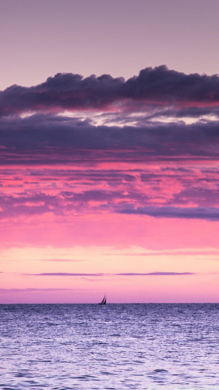 Pink Sunset Wallpaper On