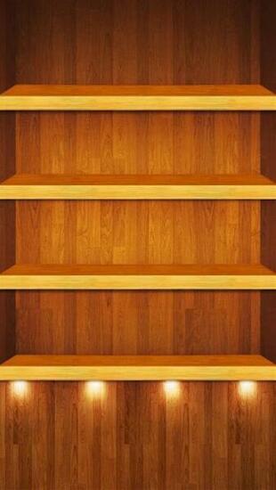 Wood Shelf HD iPhone Wallpaper
