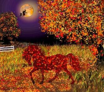 Autumn Horse Bewitched Painting By Michele Avanti
