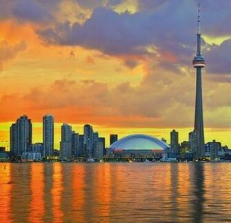 Toronto Skyline Mural Panels Wallpaper Contemporary