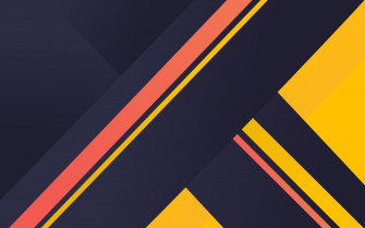 Geometric Material Yellow Blue Red 4k Wallpaper HD Abstract Image