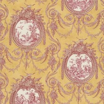 Zoomed Waverly Vignette Toile Wallpaper