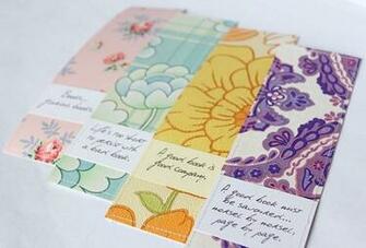 Set Of Four Bookmarks Made From Vintage Wallpaper Like The Idea