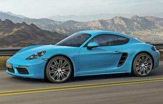 Wallpaper Porsche Cayman Blue Coupe Image
