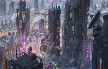 Photo Wallpaper City Fantasy Art Illustration Concept