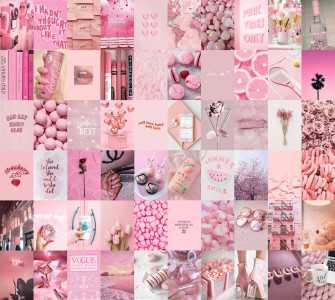 Collage Pink Pastel Aesthetic Laptop Wallpaper