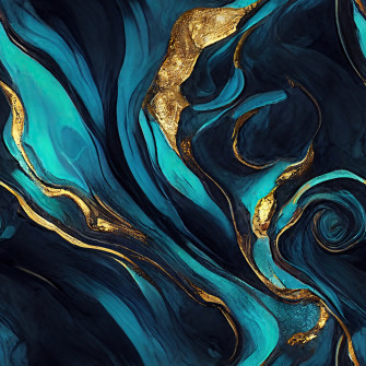 Teal Gold Luxury Marble Design Wallpaper