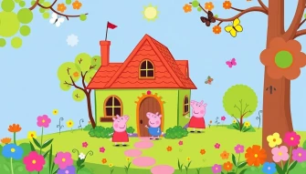 Peppa Pig House HD Wallpaper