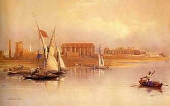 David Roberts Paintings The Ancient Egyptian Civilization And