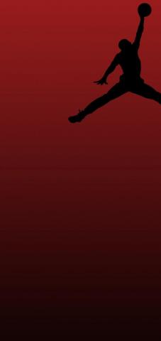 Air Jordan In Red Galaxy S10 Hole Punch Wallpaper