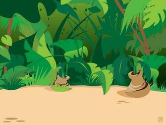 Cartoon Jungle Tree Colouring In Kids Coloring