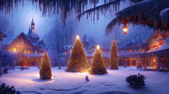 Christmas Village Wallpaper