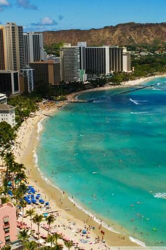 Waikiki Beach 4k HD Desktop Wallpaper For Ultra Tv Dual