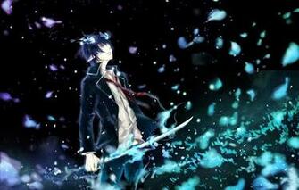 Ao No Exorcist Okumura Rin Blue Wallpaper Anime
