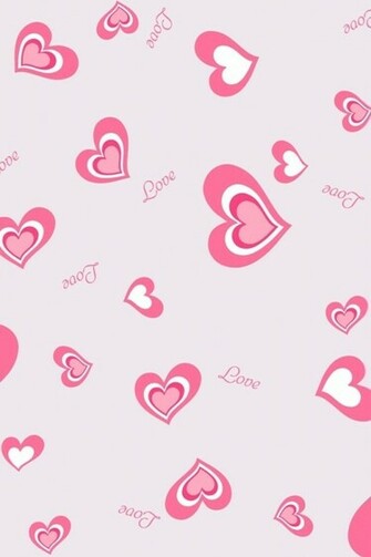 Pink Love Heart Background iPhone Wallpaper Background And Themes