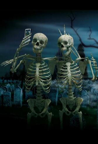 Skeletons Halloween iPhone Wallpaper