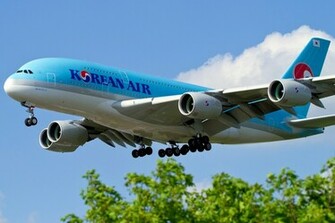 Air With Airbus A380 Approaching Landing Aircraft Wallpaper