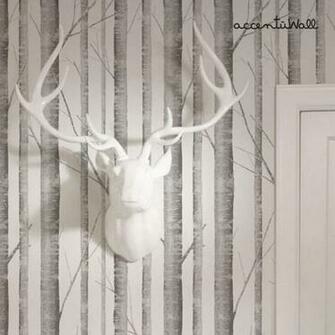 Birch Tree Peel And Stick Fabric Wallpaper Repositionable