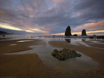 Sunrise At Cannon Beach Oregon Wallpaper