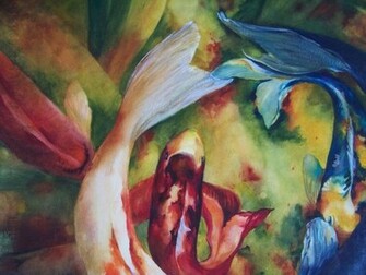 Fish Koi Watercolor Wallpaper
