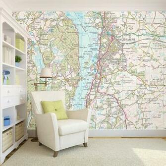 Ordnance Survey Wallpaper Map Of Lake Windemere