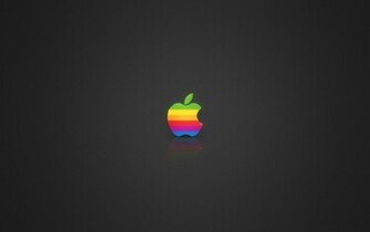 Coloured Apple Logo Wallpaper Stock Photos