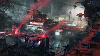 Future City Slums Wallpaper Digitalart Io