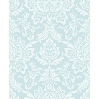 Fine Decor Damask Soft Blue Wallpaper At Wilko