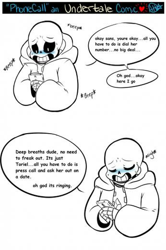 Undertale Phone Call Comic Of By Silverboy27