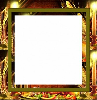 Turkey Dinner Background And Matching Frame Create Digital Memories