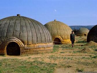 Desktop Wallpaper Other Background Zulu Huts South Africa