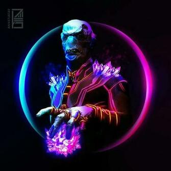 Ebony Maw Neon Marvel Avengers Heroes